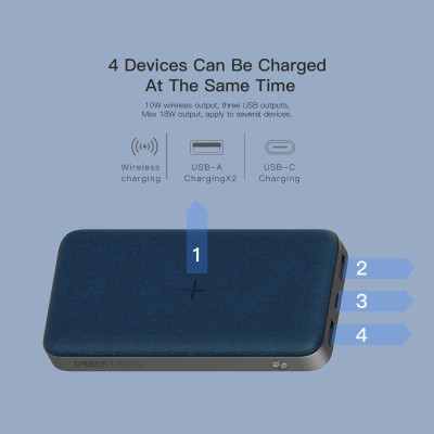 Беспроводной Power Bank Orsen by Eloop EW40 20000mAh/18W Беспроводной Power Bank Orsen by Eloop EW40 20000mAh/18W
