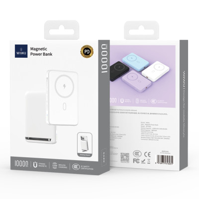 Бездротовий Power Bank WiWU P043 10000mAh MagSafe White