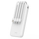 Power Bank WiWU Essen P-08B White 10000mAh + Micro/Type-C/Lightning USB