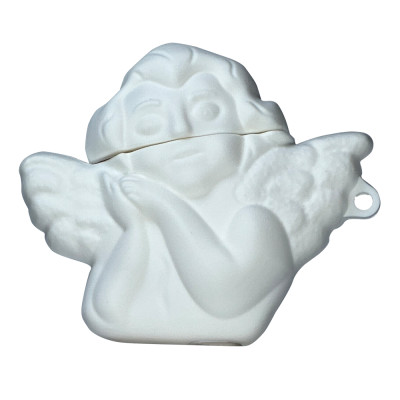Силиконовый 3D чехол White Angel для AirPods 1/2