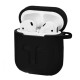 Силиконовый чехол с карабином Armor для AirPods 1/2 Black