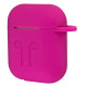 Силиконовый чехол с карабином Armor для AirPods 1/2 Flash Pink