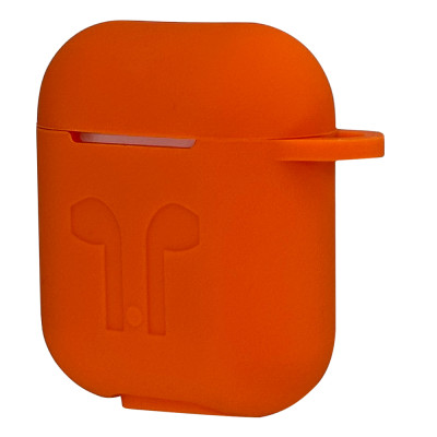 Силиконовый чехол с карабином Armor для AirPods 1/2 Orange