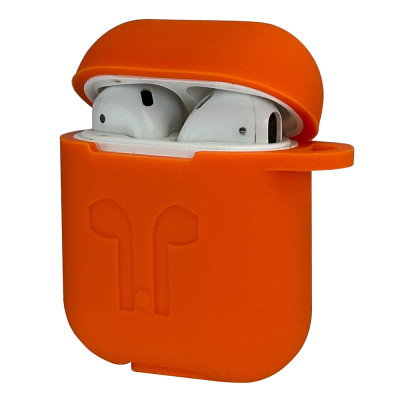 Силиконовый чехол с карабином Armor для AirPods 1/2 Orange