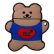 Силіконовий 3D чохол YBE Bear Red для AirPods 1/2