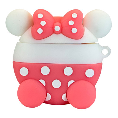 Силиконовый 3D чехол Back Duck Pink для AirPods 1/2
