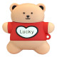 Силиконовый 3D чехол LUCKY Bear для AirPods 1/2