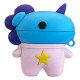 Силіконовий 3D чохол Blue Head Unicorn для AirPods 1/2
