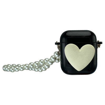 Силіконовий 3D чохол Beige Heart для AirPods 1/2 Силіконовий 3D чохол Beige Heart для AirPods 1/2