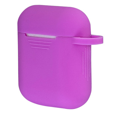 Силіконовий чохол з карабіном Slim для AirPods 1/2 Lilac