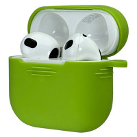 Силіконовий чохол з карабіном Slim для AirPods 3 Green