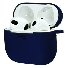 Силиконовый чехол с карабином Slim для AirPods 3 Midnight Blue