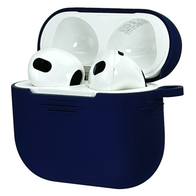 Силиконовый чехол с карабином Slim для AirPods 3 Midnight Blue
