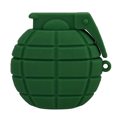 Силиконовый 3D чехол Граната Khaki для AirPods Pro/Pro 2