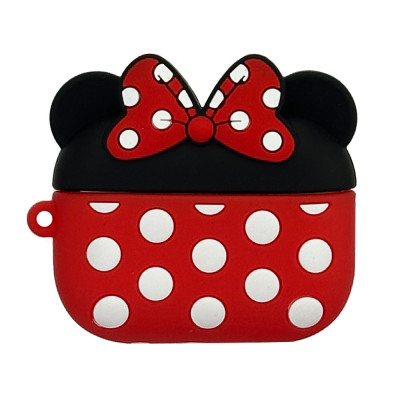 Силиконовый 3D чехол Minnie Бант для AirPods Pro/Pro 2