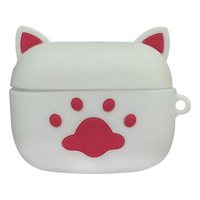 Силіконовий 3D чохол Cat Paw White для AirPods 4