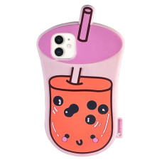 Силиконовый чехол 3D Pink Cup для iPhone 11