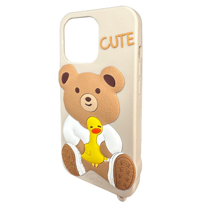 Силіконовий чохол 3D Cute Bear для iPhone 13/14