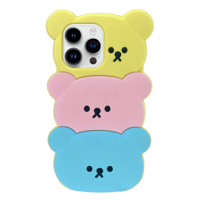 Силіконовий чохол 3D Head Bear для iPhone 13 Pro