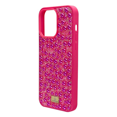 Силиконовый чехол The Bling World "Pearl" Flash Pink для iPhone 14 Pro Max
