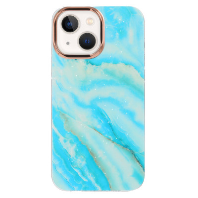 Силіконовий чохол Gold Camera Blue Sand для iPhone 13/14