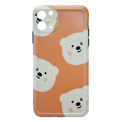 Силіконовий чохол IMD Bear Face Cream для iPhone 11