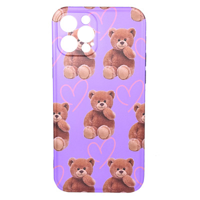 Силіконовий чохол IMD Bear in Fiolet для iPhone 11 Pro Max