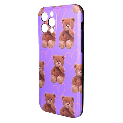 Силіконовий чохол IMD Bear in Fiolet для iPhone 11 Pro Max