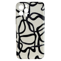 Силіконовий чохол IMD Black Lines для iPhone 12 Pro Max