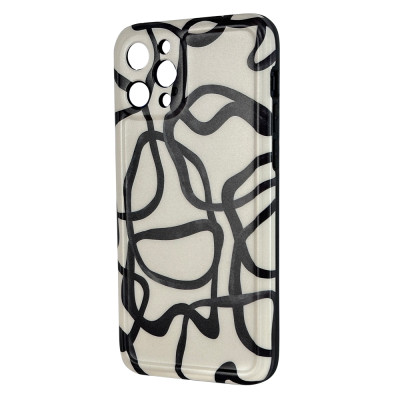 Силиконовый чехол IMD Black Lines для iPhone 12 Pro Max