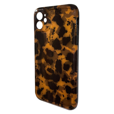 Силиконовый чехол IMD Brown Leopard для iPhone 11
