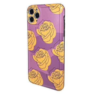 Силиконовый чехол IMD Cream Rose Pink для iPhone 11 Pro Max