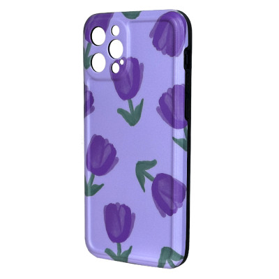 Силиконовый чехол IMD Фиолетовые Тюльпаны для iPhone 11 Pro Max