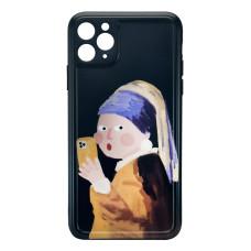 Силіконовий чохол IMD Дівчина в Хустці для iPhone 11 Pro Max