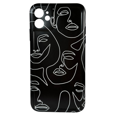 Силиконовый чехол IMD Faces для iPhone 11