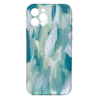 Силиконовый чехол IMD Голубые Перья для iPhone 11 Pro