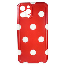 Силіконовий чохол IMD Горошок Червоний для iPhone 11 Pro Max