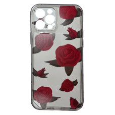 Силіконовий чохол IMD Roses in Black для iPhone 11 Pro Max