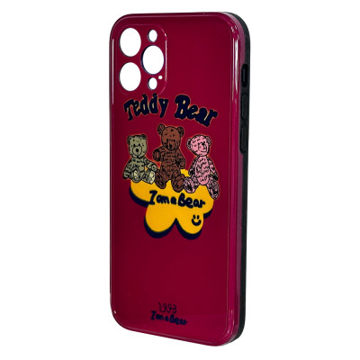 Силиконовый чехол IMD 3Teddy Bear для iPhone 12 Pro Max