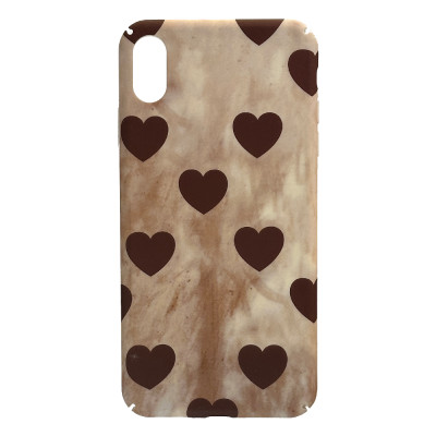 Пластиковий чохол "Cappuccino Hearts" для iPhone XsMax