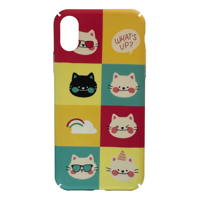 Пластиковий чохол Flave Fun "Cats" для iPhone X/Xs