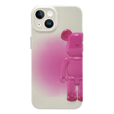 Силіконовий чохол 3D KAWS Pink для iPhone 14 Plus/15 Plus