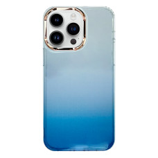 Силіконовий чохол IMD Gold Camera "Blue Glitter" для iPhone 14 Pro Max