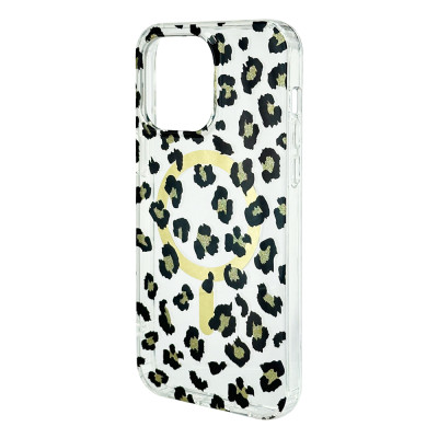 Силіконовий чохол Leopard Gold with Gold MagSafe для iPhone 14 Pro Max