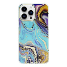 Силіконовий чохол IMD Gold Camera "Blue Gold" для iPhone 14 Pro Max