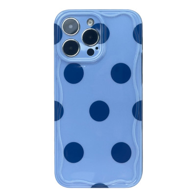 Силіконовий чохол Синій Горошок для iPhone 13 Pro Max