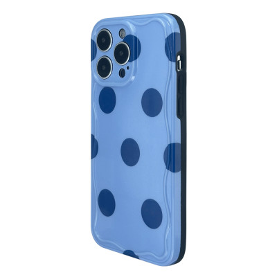 Силіконовий чохол Синій Горошок для iPhone 13 Pro Max