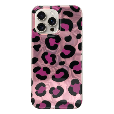 Силиконовый чехол IMD Leopard Pink для iPhone 14 Pro