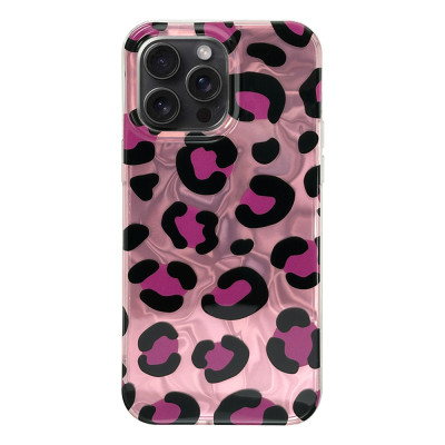 Силиконовый чехол IMD Leopard Pink для iPhone 14 Pro
