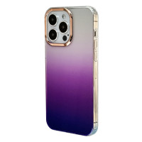 Силіконовий чохол IMD Gold Camera "Pink Fiolet Glitter" для iPhone 14 Pro